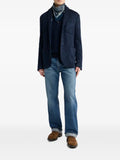 ETRO single-breasted wool-blend jacquard jacket with arnica-motif